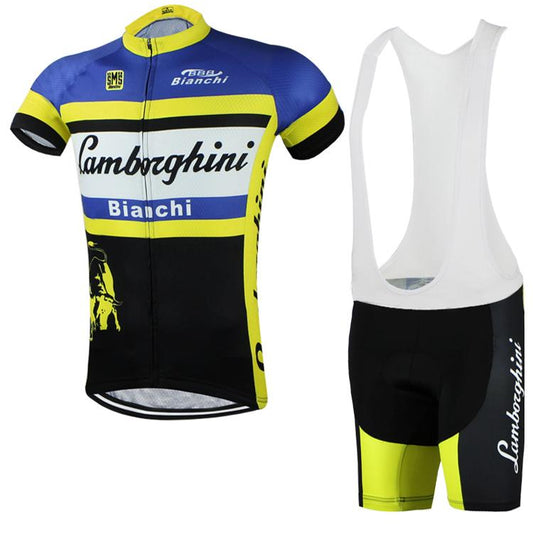 Men's Short Sleeve Cycling Jersey (Bib) Shorts Bianchi-009