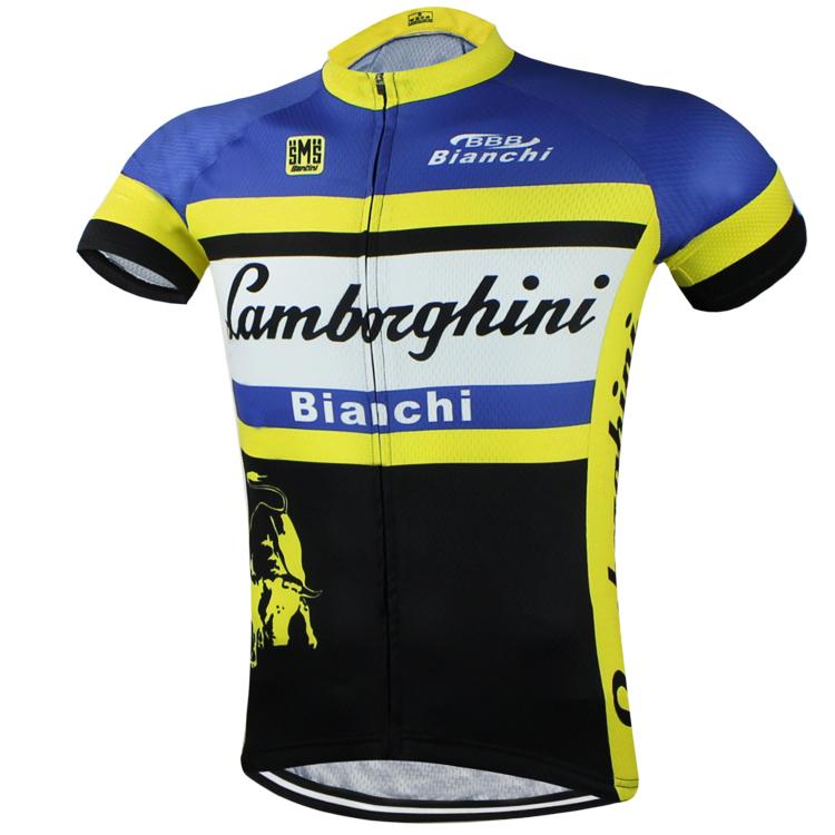 Men's Short Sleeve Cycling Jersey (Bib) Shorts Bianchi-009