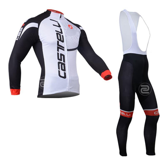 Men's long Sleeve Cycling Jersey (Bib) longs Castelli-002
