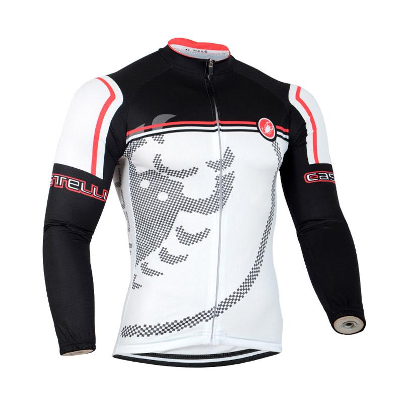 Men's long Sleeve Cycling Jersey (Bib) longs Castelli-011