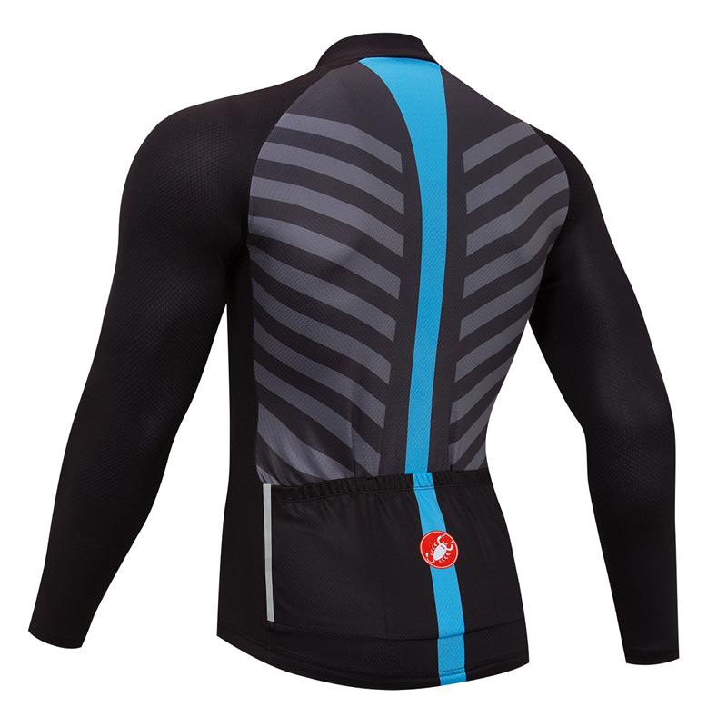 Men's long Sleeve Cycling Jersey (Bib) longs Castelli-034