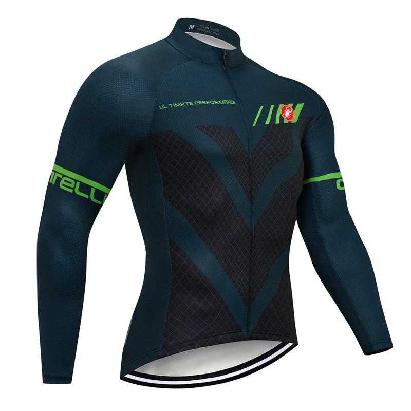 Men's long Sleeve Cycling Jersey (Bib) longs Castelli-035