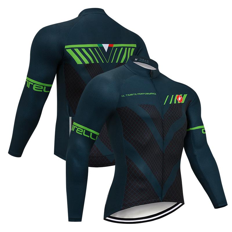 Men's long Sleeve Cycling Jersey (Bib) longs Castelli-035