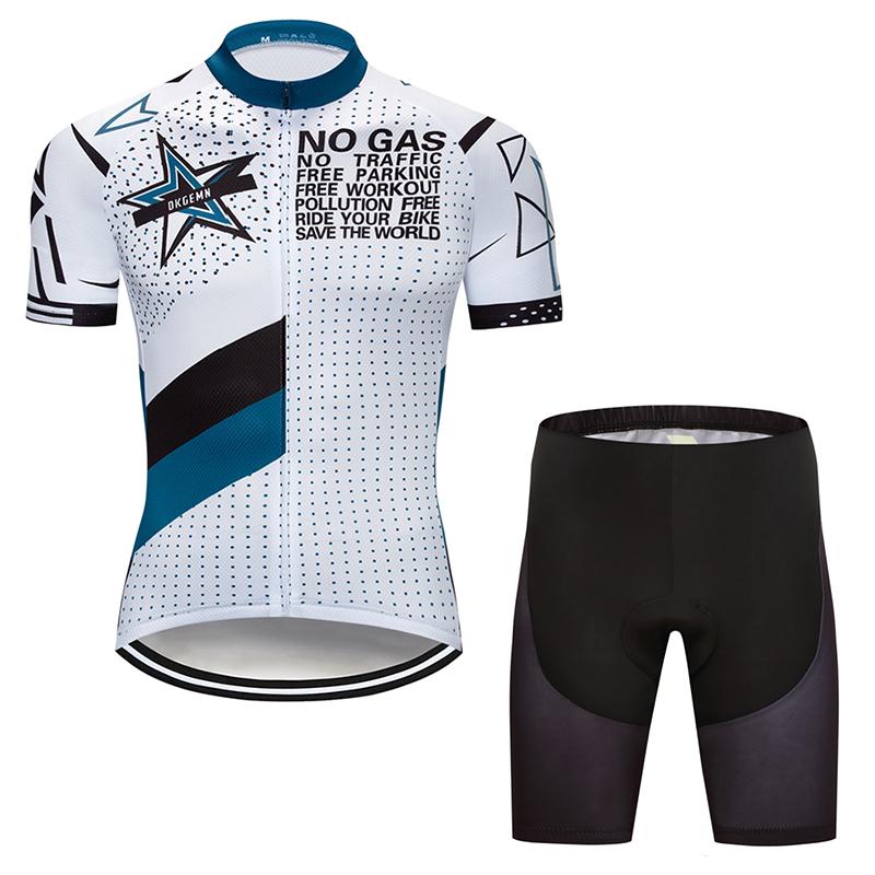 Men's Short Sleeve Cycling Jersey (Bib) Shorts DKGEMN-079