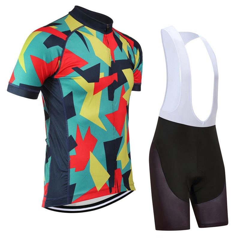 Men's Short Sleeve Cycling Jersey (Bib) Shorts DKGEMN-100