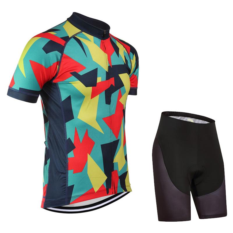 Men's Short Sleeve Cycling Jersey (Bib) Shorts DKGEMN-100