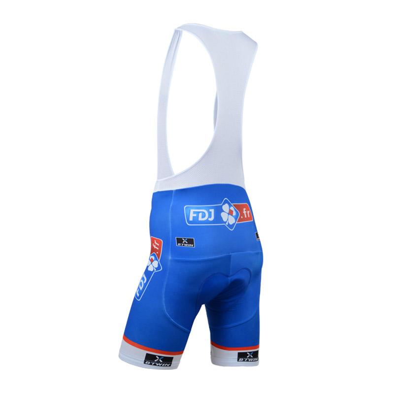 Men's Short Sleeve Cycling Jersey (Bib) Shorts FDJ-001