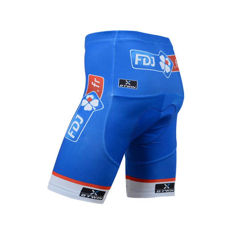 Men's Short Sleeve Cycling Jersey (Bib) Shorts FDJ-001