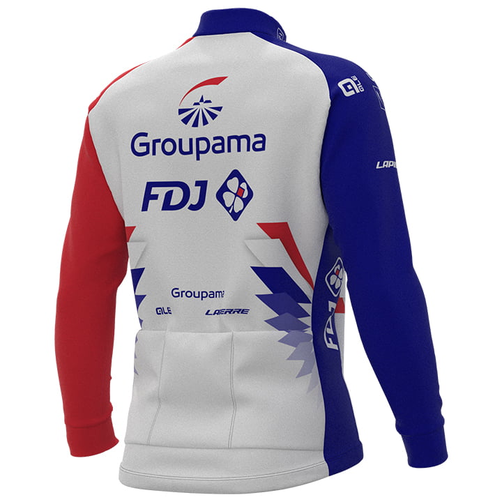 GROUPAMA FDJ LONG SLEEVE JERSEY Bib Pants WHITE - BLUE - RED