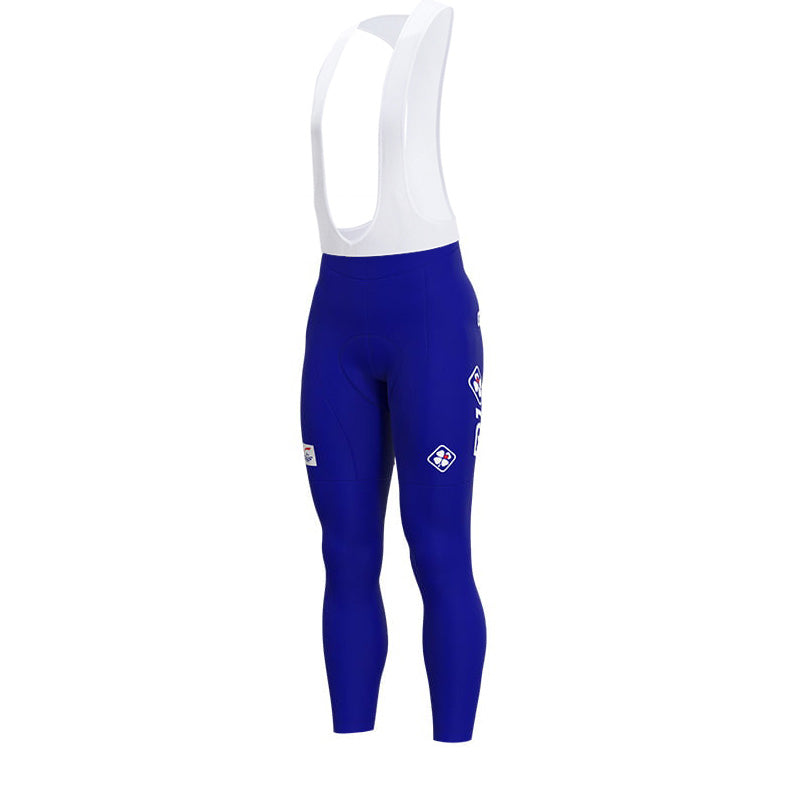 GROUPAMA FDJ LONG SLEEVE JERSEY Bib Pants WHITE - BLUE - RED