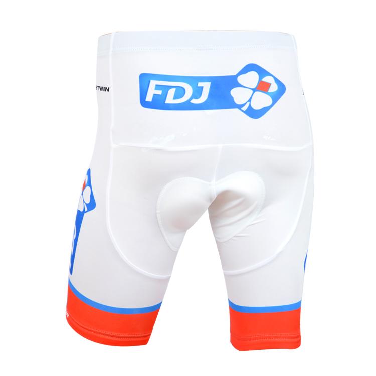 Men's Short Sleeve Cycling Jersey (Bib) Shorts FDJ-002