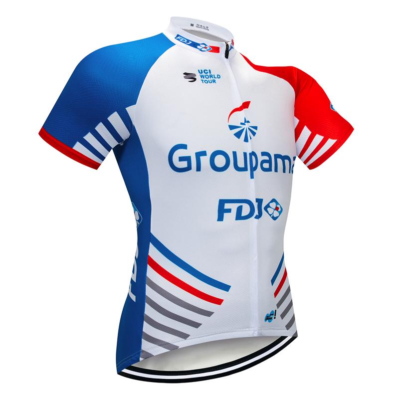 Men's Short Sleeve Cycling Jersey (Bib) Shorts FDJ-003
