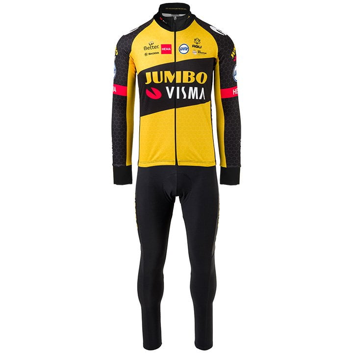 TEAM JUMBO-VISMA LONG SLEEVE JERSEY Bib Pants BLACK - YELLOW