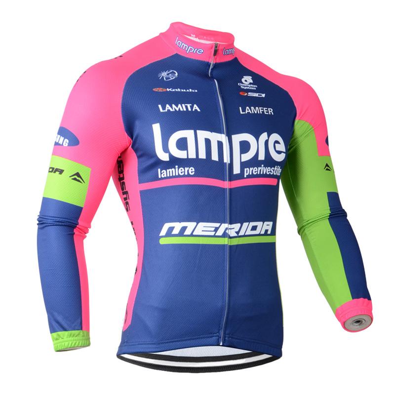 Men's long Sleeve Cycling Jersey (Bib) longs Lampre-001