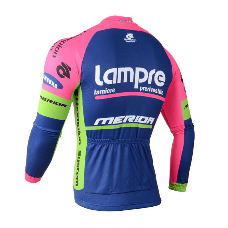 Men's long Sleeve Cycling Jersey (Bib) longs Lampre-001