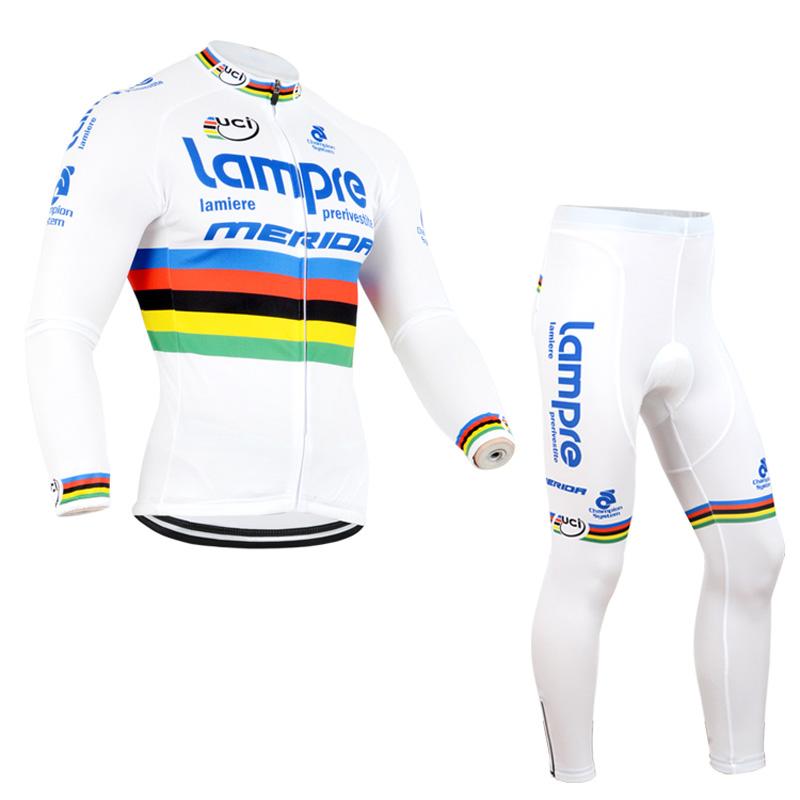 Men's long Sleeve Cycling Jersey (Bib) longs Lampre-002