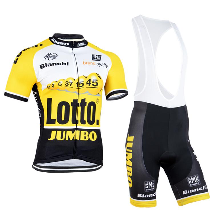 Men's Short Sleeve Cycling Jersey (Bib) Shorts Lotto-002