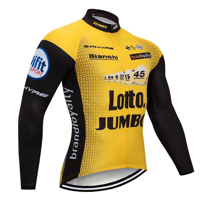 Men's long Sleeve Cycling Jersey (Bib) longs Lotto-005