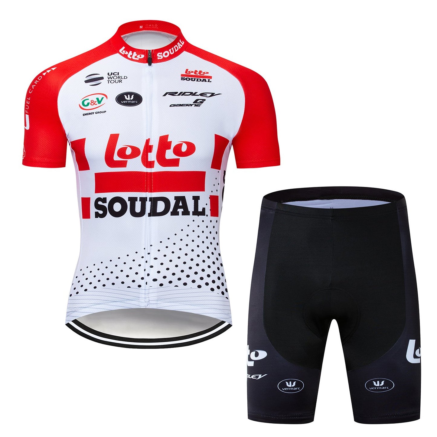 Men's Short Sleeve Cycling Jersey (Bib) Shorts Lotto-007