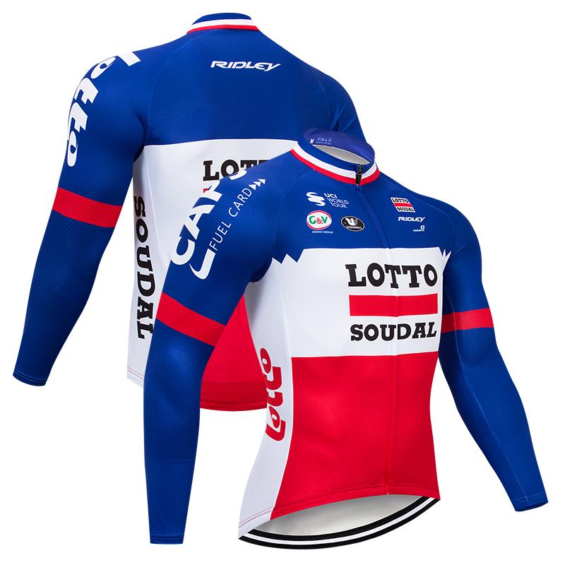 Men's long Sleeve Cycling Jersey (Bib) longs Lotto-009