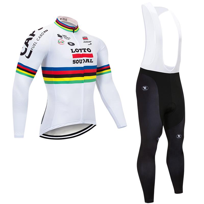 Men's long Sleeve Cycling Jersey (Bib) longs Lotto-010