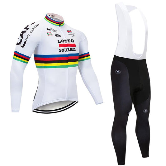 Men's long Sleeve Cycling Jersey (Bib) longs Lotto-010