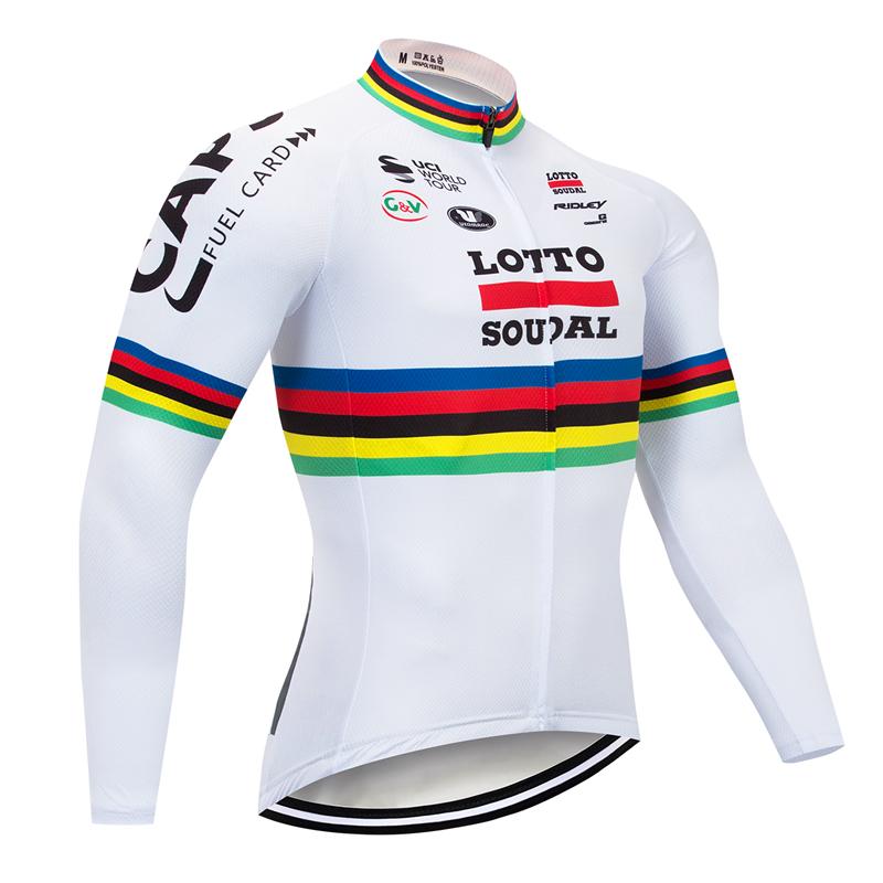 Men's long Sleeve Cycling Jersey (Bib) longs Lotto-010