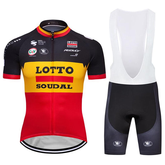 Men's Short Sleeve Cycling Jersey (Bib) Shorts Lotto-004