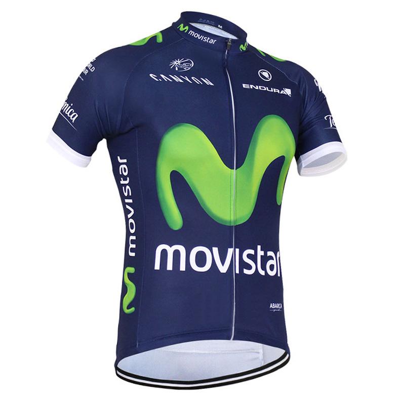 Men's Short Sleeve Cycling Jersey (Bib) Shorts MOVISTAR-001