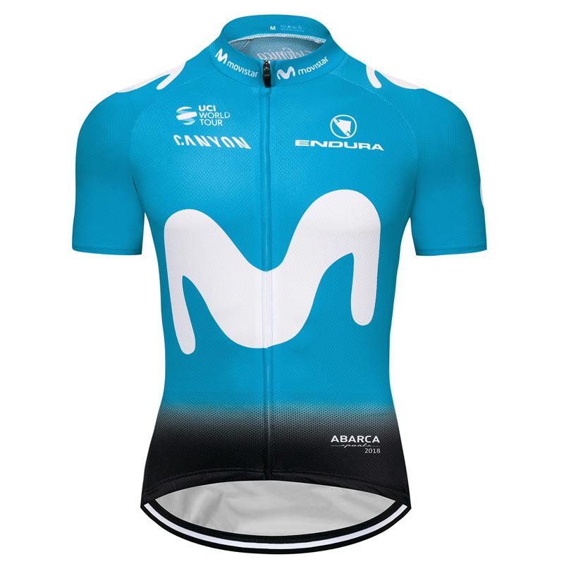 Men's Short Sleeve Cycling Jersey (Bib) Shorts MOVISTAR-002