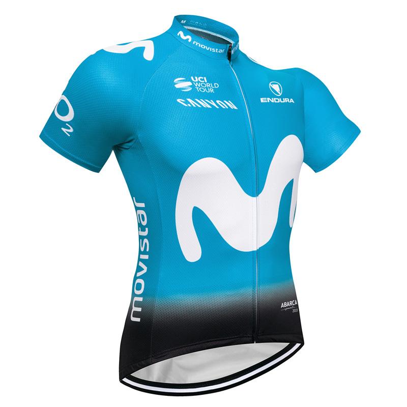 Men's Short Sleeve Cycling Jersey (Bib) Shorts MOVISTAR-002