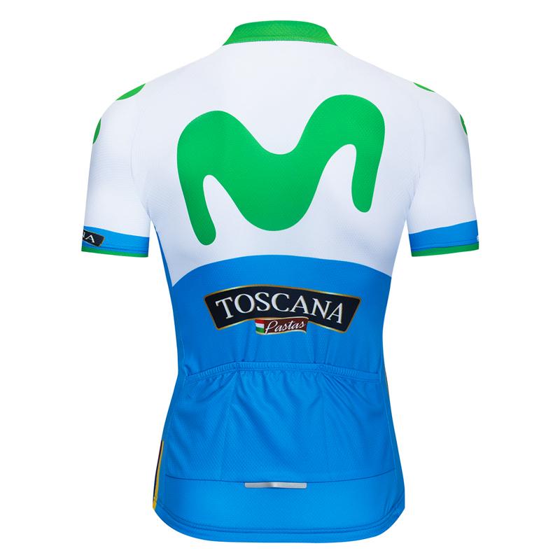 Men's Short Sleeve Cycling Jersey (Bib) Shorts MOVISTAR-003