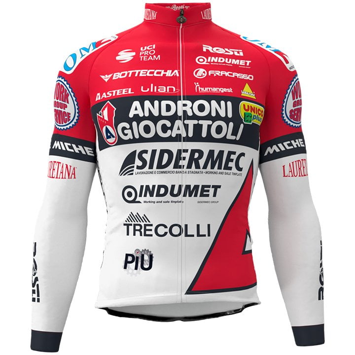 ANDRONI GIOCATOLLI - SIDERMEC LONG SLEEVE JERSEY Bib Pants WHITE - RED