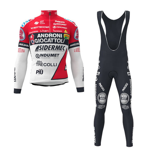 ANDRONI GIOCATOLLI - SIDERMEC LONG SLEEVE JERSEY Bib Pants WHITE - RED