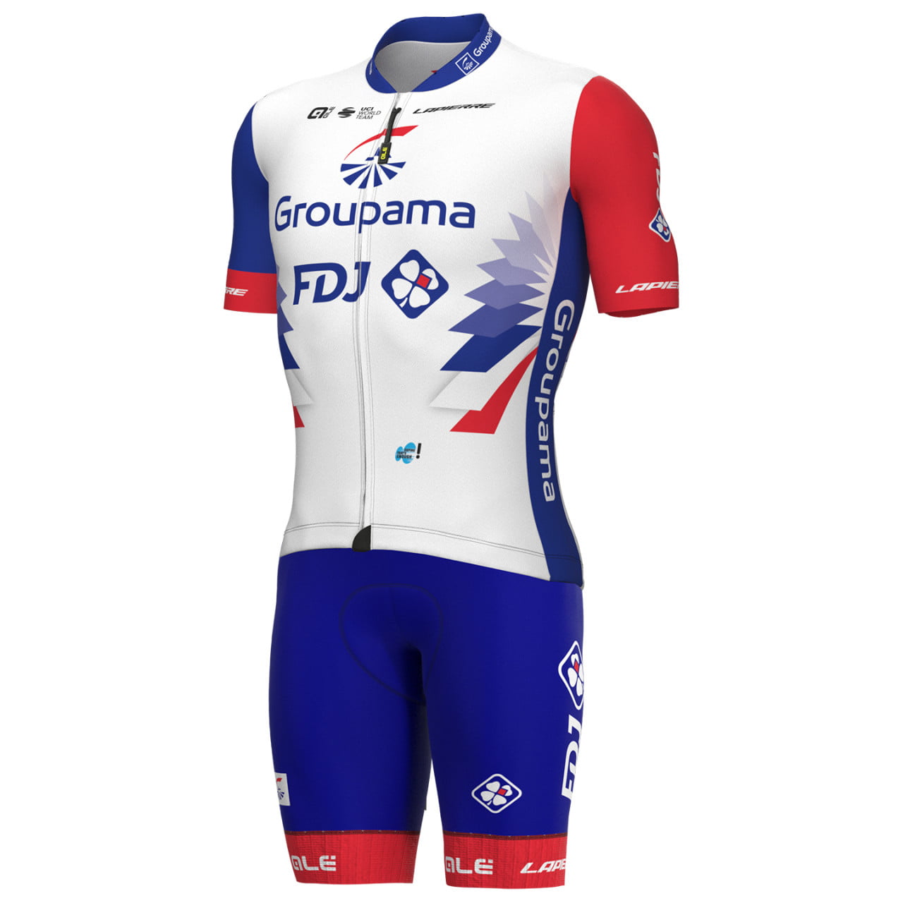 Men's Short Sleeve Cycling Jersey (Bib) Shorts FDJ-2022-001-AC