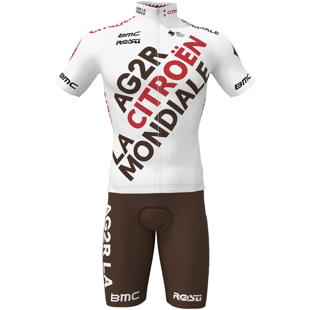 Men's Short Sleeve Cycling Jersey (Bib) Shorts AG2R-2022-001-AC
