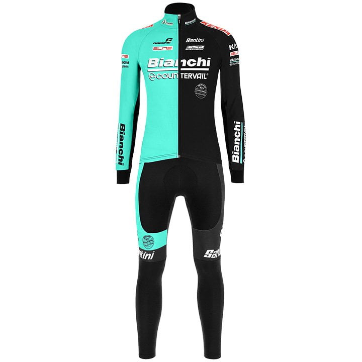 Cycling Long Sleeve Jersey Bib Pants MTB Riding Sets Bianchi-2022-001-DF