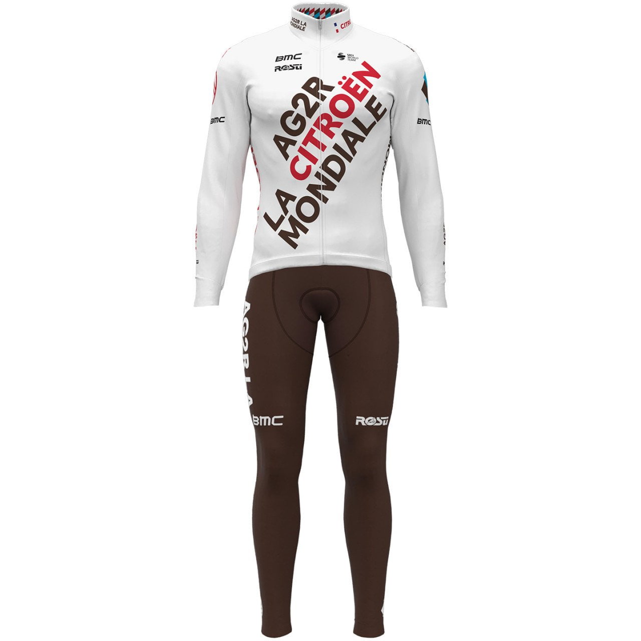 AG2R Cycling Long Sleeve Jersey Bib Pants MTB Riding Sets AG2R-2022-001-DF