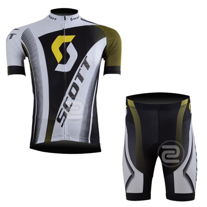 Men's Short Sleeve Cycling Jersey (Bib) Shorts SCOTT-001