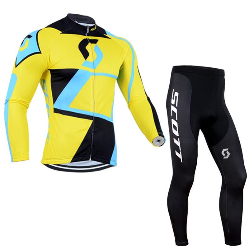 Men's long Sleeve Cycling Jersey (Bib) longs SCOTT-009