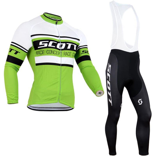 Men's long Sleeve Cycling Jersey (Bib) longs SCOTT-010