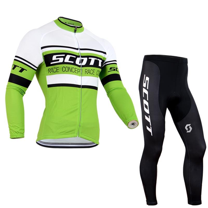 Men's long Sleeve Cycling Jersey (Bib) longs SCOTT-010