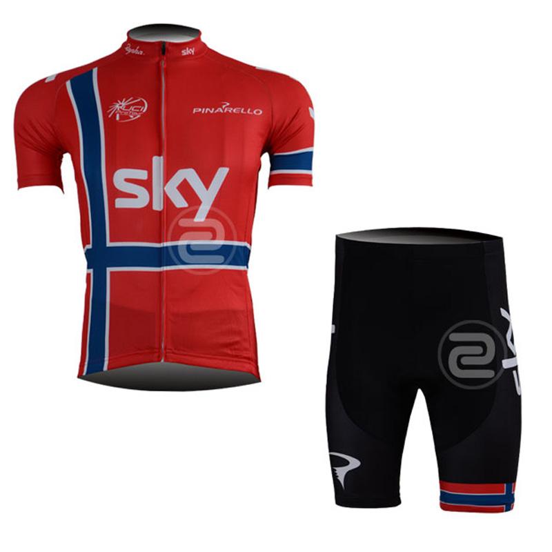 Men's Short Sleeve Cycling Jersey (Bib) Shorts SKY-002