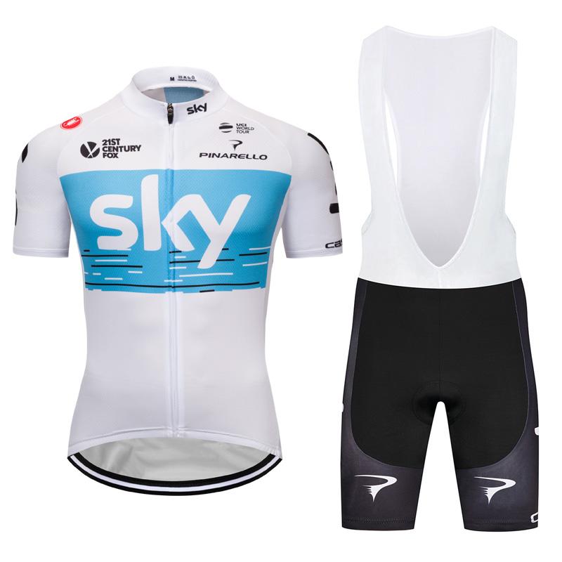 Men's Short Sleeve Cycling Jersey (Bib) Shorts SKY-007