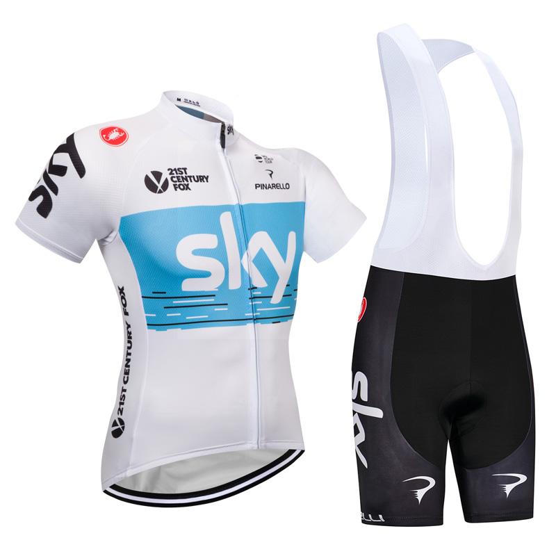 Men's Short Sleeve Cycling Jersey (Bib) Shorts SKY-007