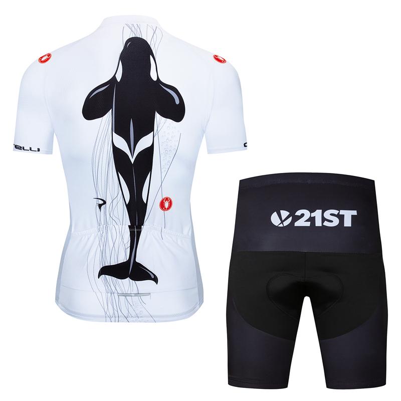 Men's Short Sleeve Cycling Jersey (Bib) Shorts SKY-009