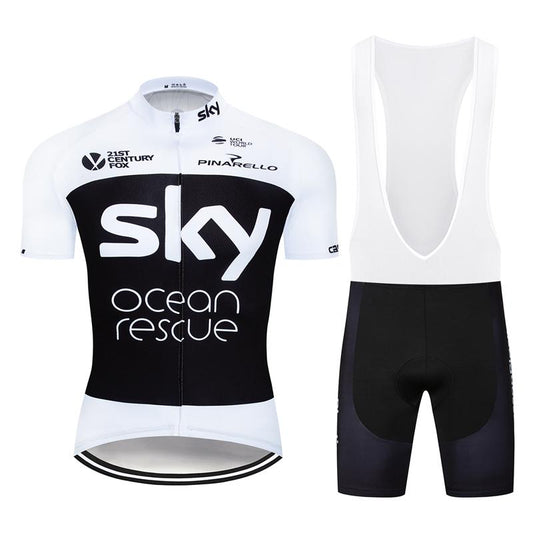 Men's Short Sleeve Cycling Jersey (Bib) Shorts SKY-009