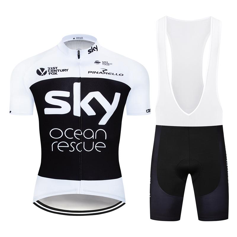 Men's Short Sleeve Cycling Jersey (Bib) Shorts SKY-009