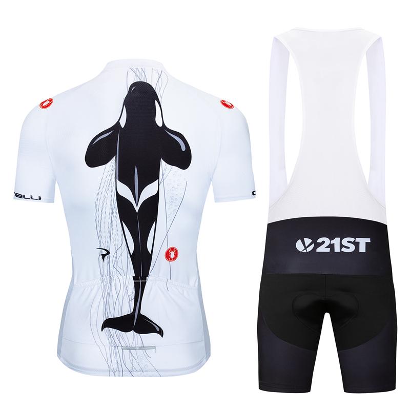 Men's Short Sleeve Cycling Jersey (Bib) Shorts SKY-009