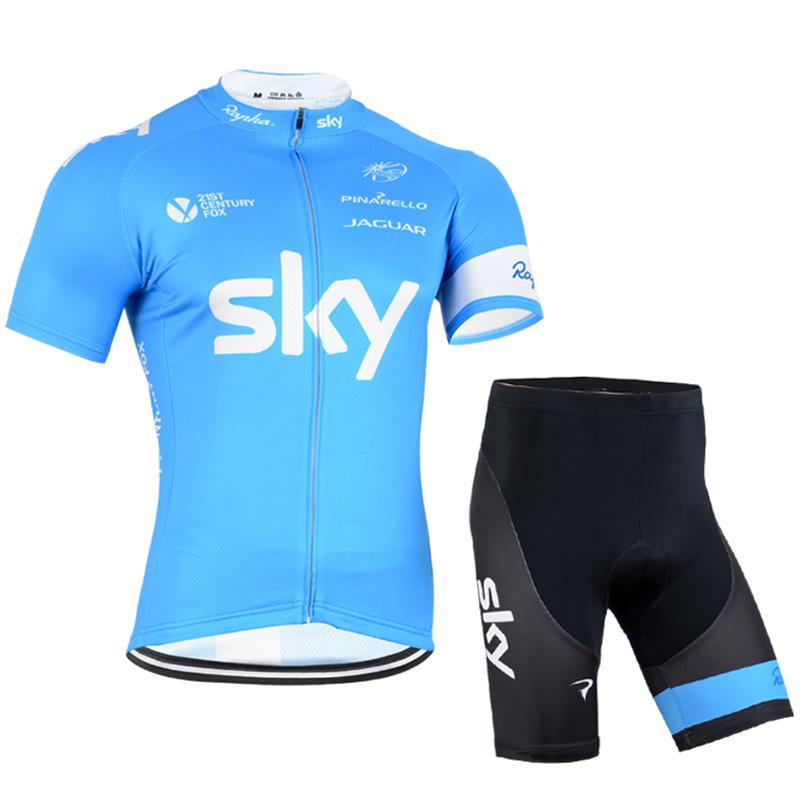 Men's Short Sleeve Cycling Jersey (Bib) Shorts SKY-011